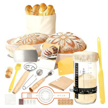 Sourdough Kit, Sourdough Bread Baking Supplies, Round & Oval Banneton Bread Proofing Basket, Bread Sling