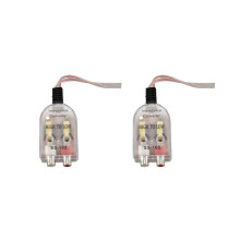 2X Vehicles Auto Car High to Low Impedance Converter Adapter Speaker to RCA