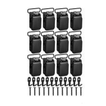 12 Pack Heavy Duty Hangers Clamps , Non-Slip Wall Clips for Hanging Rugs ,Painting, Textile Wall Display