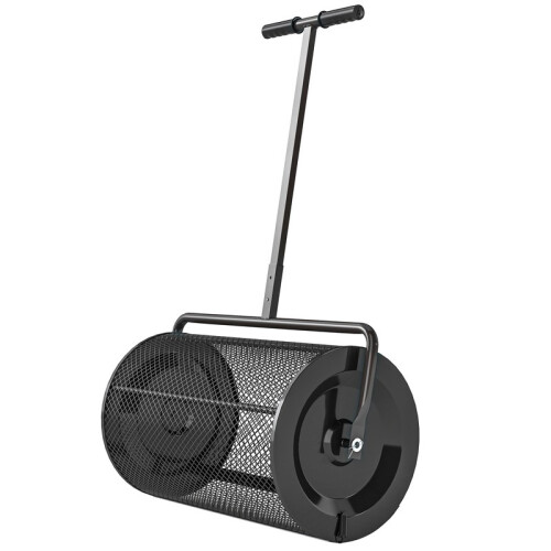 75L Compost Spreader, Lawn Fertilizer Spreader with Mesh Basket 1