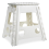 Heavy Duty 17" Folding Step Stool, Non-Slip Platform, 150kg Load, White 1