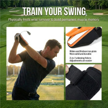 Wrist Brace & Swing Trainer Aid - Ambidextrous Hinge Training Support with Medical-Grade Splint