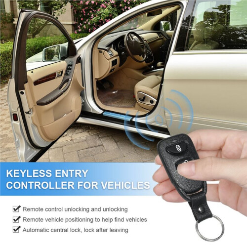 12V Car Door Lock with 2 Remote Control Auto Locking Keyless Entry Kit Universal Car Auto Remote  Lock Kit
