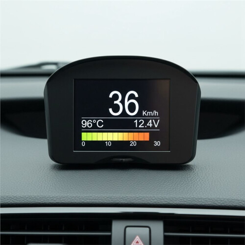 X50  Universal OBD  Digital Meter Tachometer Water Temperature Gauge for Car with Multi-Function Alarming 2