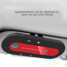 Speaker Car Kit Sun Visor Clip Wireless Audio Receiver Speakerphone Wireless Stereo MP3 Music Player