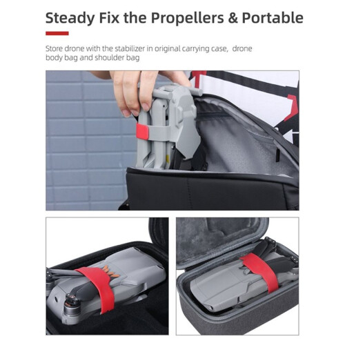 Propeller Holder Stabilizer for  Air 2S/ Air 2 Drone Wings Stabilizer Protector Blades Fixed Strap Mount Red 2
