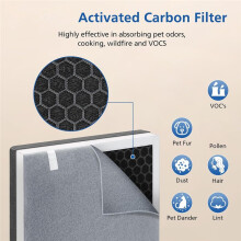 2 Pack Vital 100 Replacement Filter for Air Purifier, High-Efficiency Activated Carbon Filter Set
