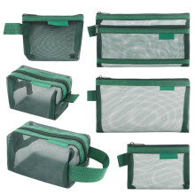 6pcs Transparent Mesh Coin and Miscellaneous Storage Bags, Portable 3D Card Organizer Pouches Travel Storage Bag