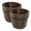 Pot de fleurs artificiel d'extérieur léger, lot de 2 6