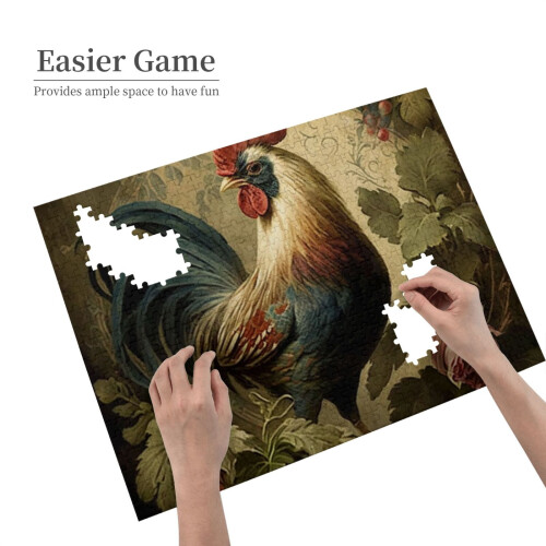 Παζλ Rooster Vintage Art Μεγάλα Κομμάτια 500 Τεμαχίων 2