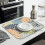 Tapete escurridor de platos Boho Kitchen de microfibra de 16x18 pulgadas 3