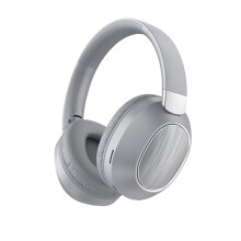 Bluetooth 5.4 Over-Ear Hörlurar Grå Vikbara 8 timmars Batteri