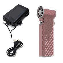 (pinkS) Wentylator strumieniowy Turbos Jet Fan 110000 obr./min, regulowana prędkość, przenośny, z diodą LED, 15 cm, kolor zielony