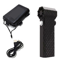 (black) Wentylator strumieniowy Turbos Jet Fan 110000 obr./min, regulowana prędkość, przenośny, z diodą LED, 15 cm, kolor zielony