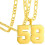 Collier numéro d'athlète en acier inoxydable Gold58 1