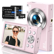 4K Vloggkamera Lilla 48 MP 16X Zoom 32 GB TF-kort