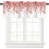 Red Sage Floral Kitchen Valance Watercolor Eucalyptus Retro 1