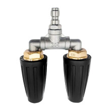 (Black) Rotierende Düse, 4000 PSI Hochdruckreiniger-Rotationssprüher, 1/4-Zoll-Schnellanschluss, Messingkonstruktion