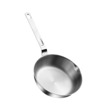 (14cm) Edelstahl-Bratpfanne, antihaftbeschichtet, runder, flacher Boden, für alle Herdarten geeignet, ergonomischer Griff, 32,5 x 17,5 cm