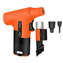 (Orange) Dmuchawy strumieniowe elektryczne | Bezprzewodowa dmuchawa pyłowa ABS 33 m/s 2600 mAh z akumulatorem do czyszczenia i cyrkulacji powietrza