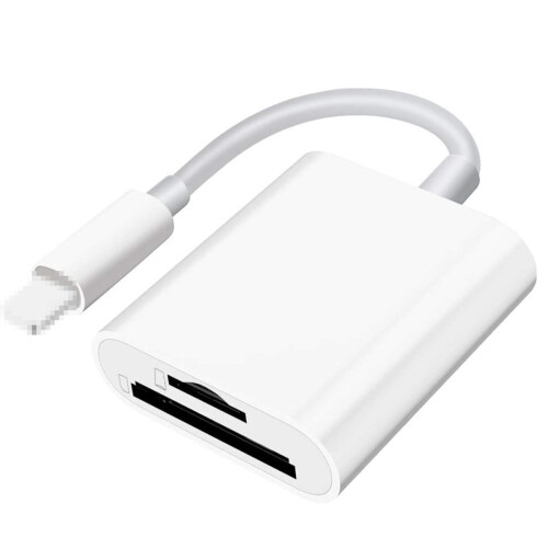 El lector de tarjetas SD con interfaz Lightning es compatible con tarjetas SD y MicroSD.