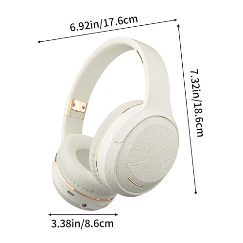 CheAAlet opvouwbare Bluetooth-koptelefoon met microfoon, beige 2