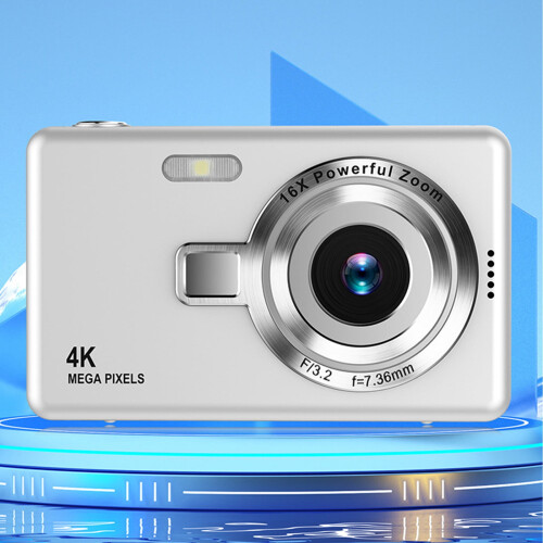 Digitalkamera 1080P 48MP 4X Zoom CCD Tragbar Silber