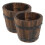 Pot de fleurs artificiel d'extérieur léger, lot de 2 1