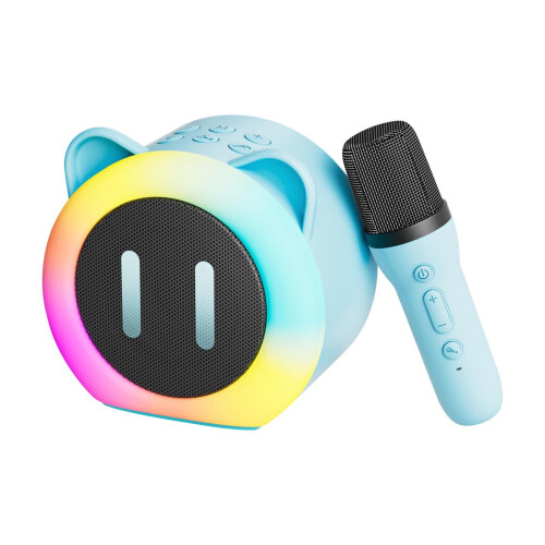 Bluetooth speaker with wireless mic for kids, portable