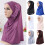 Sciarpa hijab da donna con applicazioni in pizzo e strass 1