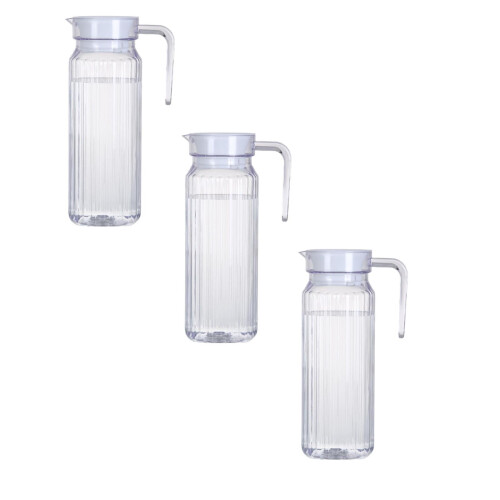 Botella de agua de plástico MOQIN con tapa, 1 litro (37 oz), apta para nevera.