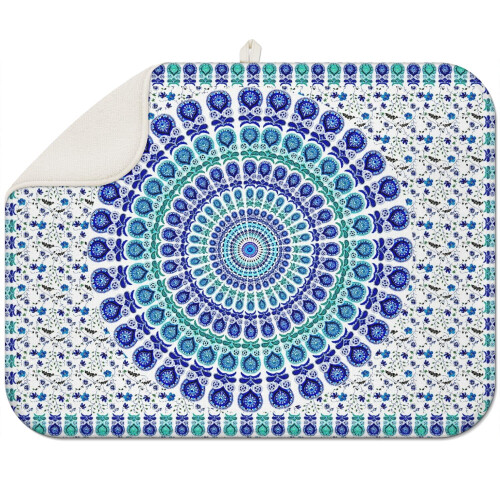 Tapete de secagem de cozinha estilo boho 45x60cm em microfibra
