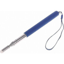 (blue) Uitschuifbare telescopische aanwijsstok, 21 cm-100 cm, roestvrij staal, zachte viltpunt, voor presentaties op het schoolbord.