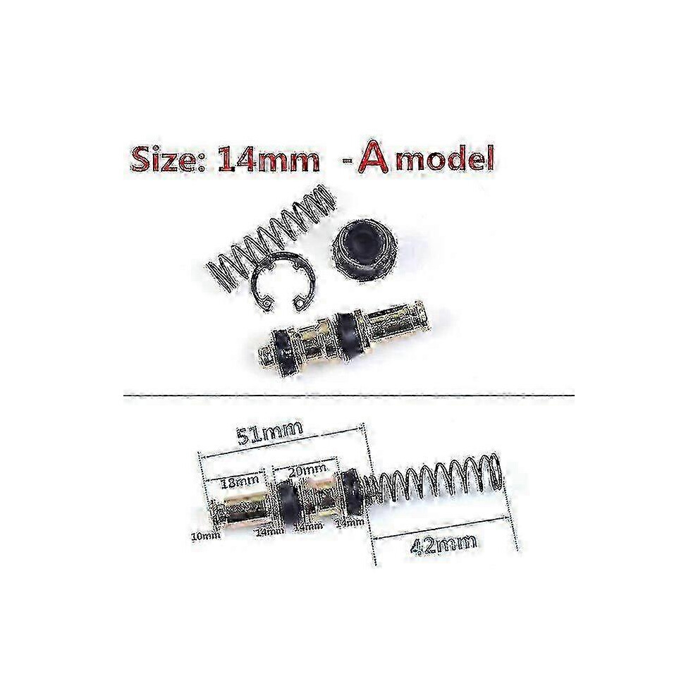 (14Mm-A) Motorcycle Brake Pump Repair Kit, 11Mm 12.7Mm 14Mm 16Mm Piston Plunger, Compatible With Motocross Scooter Hydraulic Clutch Brake Pumps 6944168233488