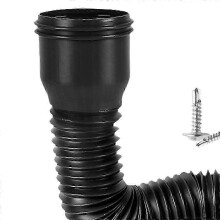 (black) Predĺženie zvodu, zasúvacie plastové 47 cm – 150 cm, pre lepší odtok dažďovej vody