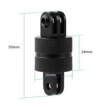 (Metal Type D) Pallonpäiden kiinnikevarsi yhteensopiva GoPro Hero DJI Action SJ kameroihin, säädettävä, kevyt, ilmailualumiiniseos