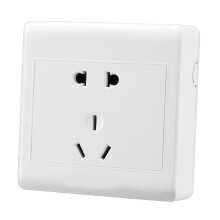 (5 Hole) Power Outlet Socket, Ultrathin Wall Electrical Socket, Single Control 5 Hole, PC Material, 850 Flame Retardant, White