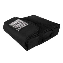 (Black, 50x50x25cm) Vedenpitävä eristetty pizzalähettilaukku, Oxford-kankaasta valmistettu lämpölaukku ruokapiknikille ulkokäyttöön