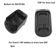 Battery Adapter for Bosch 18V to Worx 5-Pin Power Tools