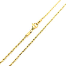 Roestvrijstalen touwketting voor mannen en vrouwen, 55 cm lang.