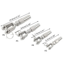 (5mm) Súprava zábradlia z nehrdzavejúcej ocele 316 s prepínacím napínačom pre oceľové lano 3 mm, 4 mm, 5 mm a 6 mm
