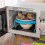 (Pink) Microwave Oven Steaming Rack, Plastic Foldable 2-layer Storage Rack for Microwave Refrigerator Tabletop 1