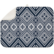 Tapis égouttoir à vaisselle bohème à motif floral en microfibre 45,7 x 61 cm