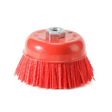 (4 inches) M14 Cup Nylon Abrasive Brush Wheel P80 100mm for Drill Wood Polishing Rotary Tool