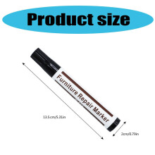 (dark brown) Furniture Touch Up Marker, Wood Scratch Repair Pen for Floors Tables Chairs Doors, Plastic, 13.5cm, Multiple Colors Available