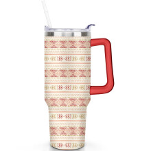 Tasse à café style bohème avec motif au henné, 1,2 L (40 oz).
