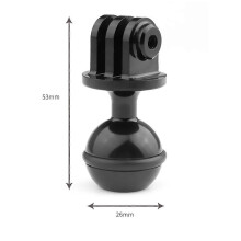(Metal Type B Black) Pallopään pidikevarren sovitinkiinnike, yhteensopiva GoPro- ja DJI Action 2 -kameroiden kanssa, muovi/metalli, valinnainen
