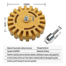 (25mm) Car Decal Remover Pneumatic Rubber Wheel for Sticker Glue Vinyl Removal