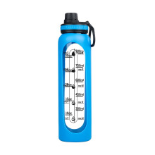 Glazen waterfles met lekvrije klapdeksel, BPA-vrij, 500 ml