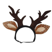 (COLOR 2) Bandeau de Noël en forme de bois de renne pour chien, doux et confortable pour les photos de fêtes